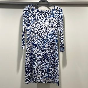 Lilly Pulitzer UPF 50+ Sophie Dress Navy Pineapple print